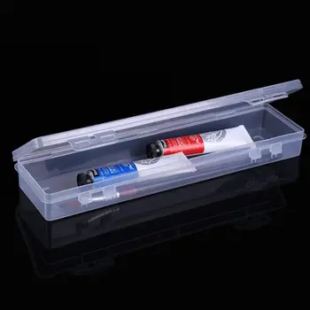 Plástico Transparente Giz de Armazenamento de Caixa de Caneta caixa de Lápis de Artesanato Esferas Organizador PP Armazenamento de Coleções Recipiente Caixa de Caso F20173141