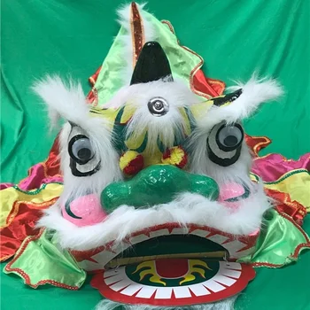 Publicidade Chinês Arte Popular da Mascote do Leão do Traje de Dança de Pura Lã Sul do Leão para Duas crianças, Crianças Personagem Aniversário de Roupas