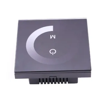 12 Volts LED Interruptor Dimmer Tela de Toque do Painel de controle Remoto Preto: C.C. de 12V 24V CONDUZIU a Luz de Tira Fita Fita de Cor Única CE