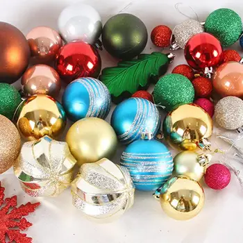 30Pcs Árvore de Natal Bola de Cor em caixa Bola de Natal Árvore de Natal Decoração de Bola Pingente