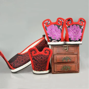 Plano Especial De Fundo Antigo De Casamento Sapatos Bordados Tradicionais Cosplay Sapatos Chineses Hanfu Cerimônia De Casamento Do Noivo Noiva Sapatos