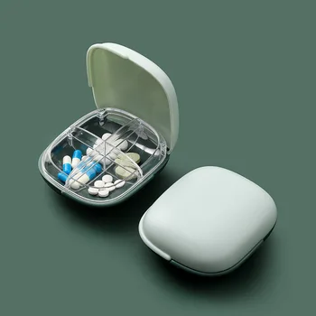 Moda Flip-Top Pílula Caixa De Plástico Portátil Mini Transportar-Se Selado Separado Do Recipiente De Armazenamento De Viagem Fontes Ao Ar Livre