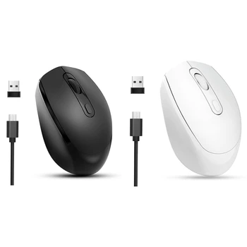 M107 Modo Duplo Recarregável Mouse 2.4 G sem Fio Mouse Mudo Notebook Computador da área de Trabalho do Office Mouse USB Óptico de Ratos