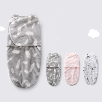 Inverno Quente Bebê Sacos de Dormir Zíper Soft Swaddle Infantil Sleepsacks para o Recém-nascido Wearable Carrinho Cobertor para Dormir Carrinho