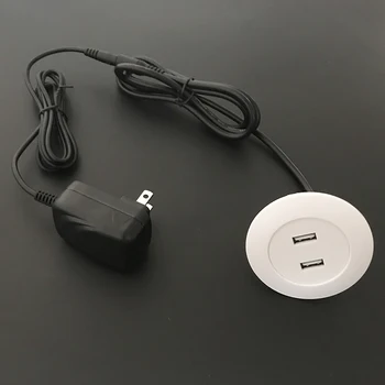 Geral branco caso de dupla energia da porta USB conector de carregamento inteligente de mobiliário, acessórios de hardware conector de carregador dc5v2a de entrada