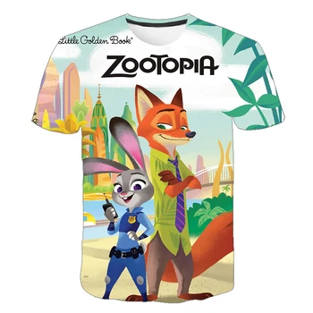 3D da Disney Zootopia de Impressão de T-shirts Para Meninos e Meninas de 2022, a Verão mais Recente desenho animado para Crianças, Roupas Linda Tops Tees Para Adolescente
