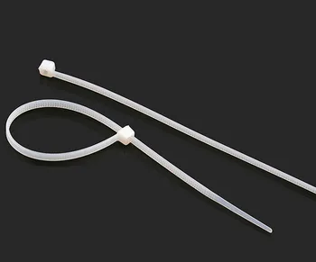 50Pcs Branco Nylon de Laços de Cabo 3*80mm-4*300mm de Plástico Auto-Cabo de bloqueio Zíper Fivela Fio Zip Tie