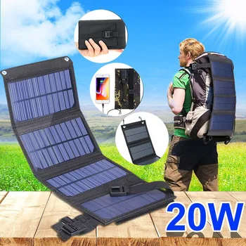 10W Portátil Dobrável ao ar Livre, Camping 5V 2A Painel Solar Adequado para IPhone Samsung Xiaomi Móvel de Energia Solar de Carregamento USB