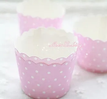 Frete grátis pequena, cor-de-rosa do ponto de cupcake copa do papel muffin titular da copa,festa de casamento decoração
