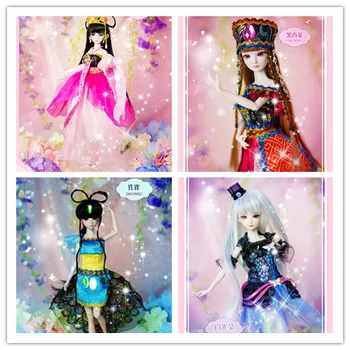 original Princesa bonecas, as meninas brinquedos, presentes de aniversário bjd blyth bonecas, incluindo o vestido de maquiagem,corpo. sapatos