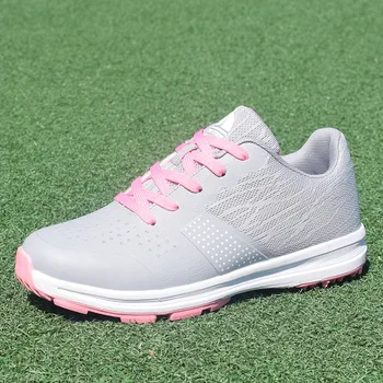 Impermeável Sapatos de Golfe das Mulheres Brancas campo de Golfe Profissional de Sapatilhas de Desporto ao ar livre de Tênis para jogadores de golfe Marca de Luxo de Andar de Tênis